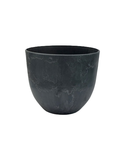[V166531] Artstone Pot bola svart D23 H20