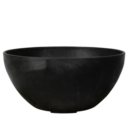 [V107856] Artstone Skål Fiona svart D25 H12